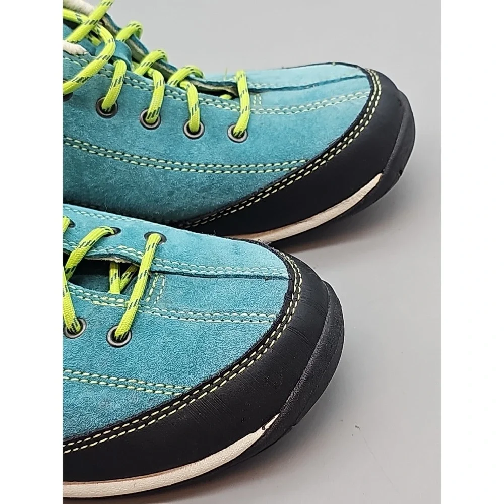 L.L. Bean Women's Suede Lace-up Sneakers Shoes Teal‎ Green Medium 7